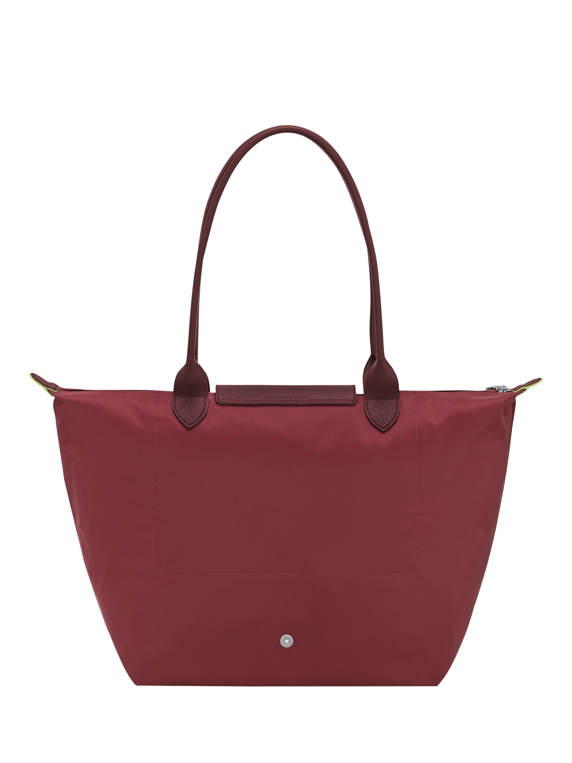 Product image 4 of 4, which shows Longchamp Le Pliage Green Recycled Canvas Large Tote Bag, Pomegranate