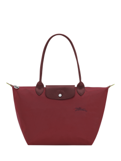 Longchamp Le Pliage Green Recycled Canvas Medium Tote Bag, Pomegranate