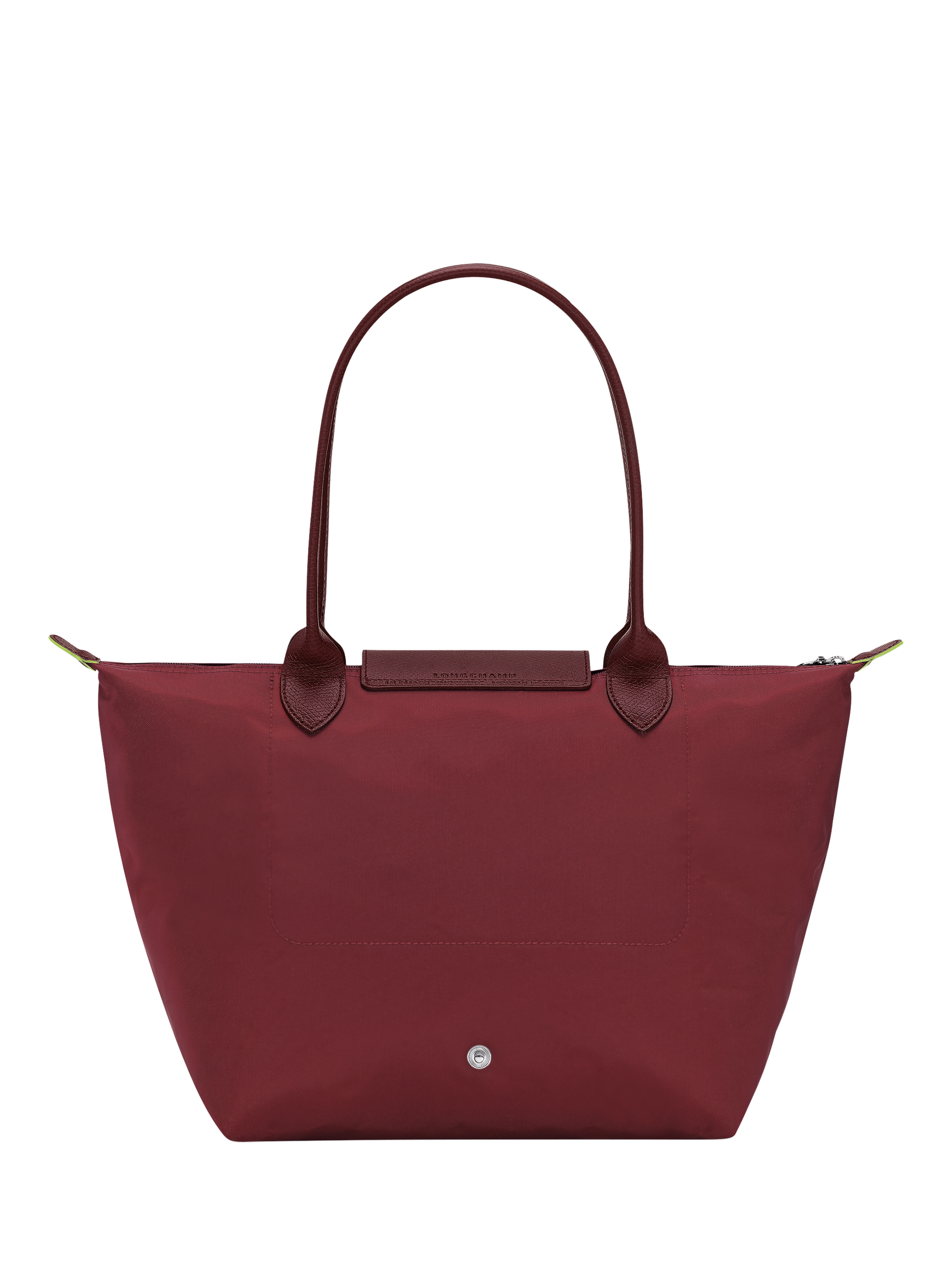Product image 4 of 7, which shows Longchamp Le Pliage Green Recycled Canvas Small Tote Bag, Pomegranate