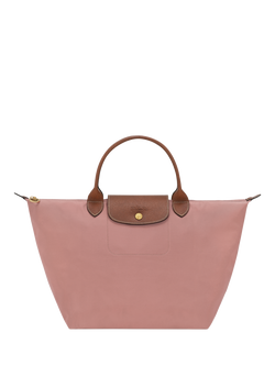 Longchamp Le Pliage Original Medium Top Handle Bag, Pink Tea