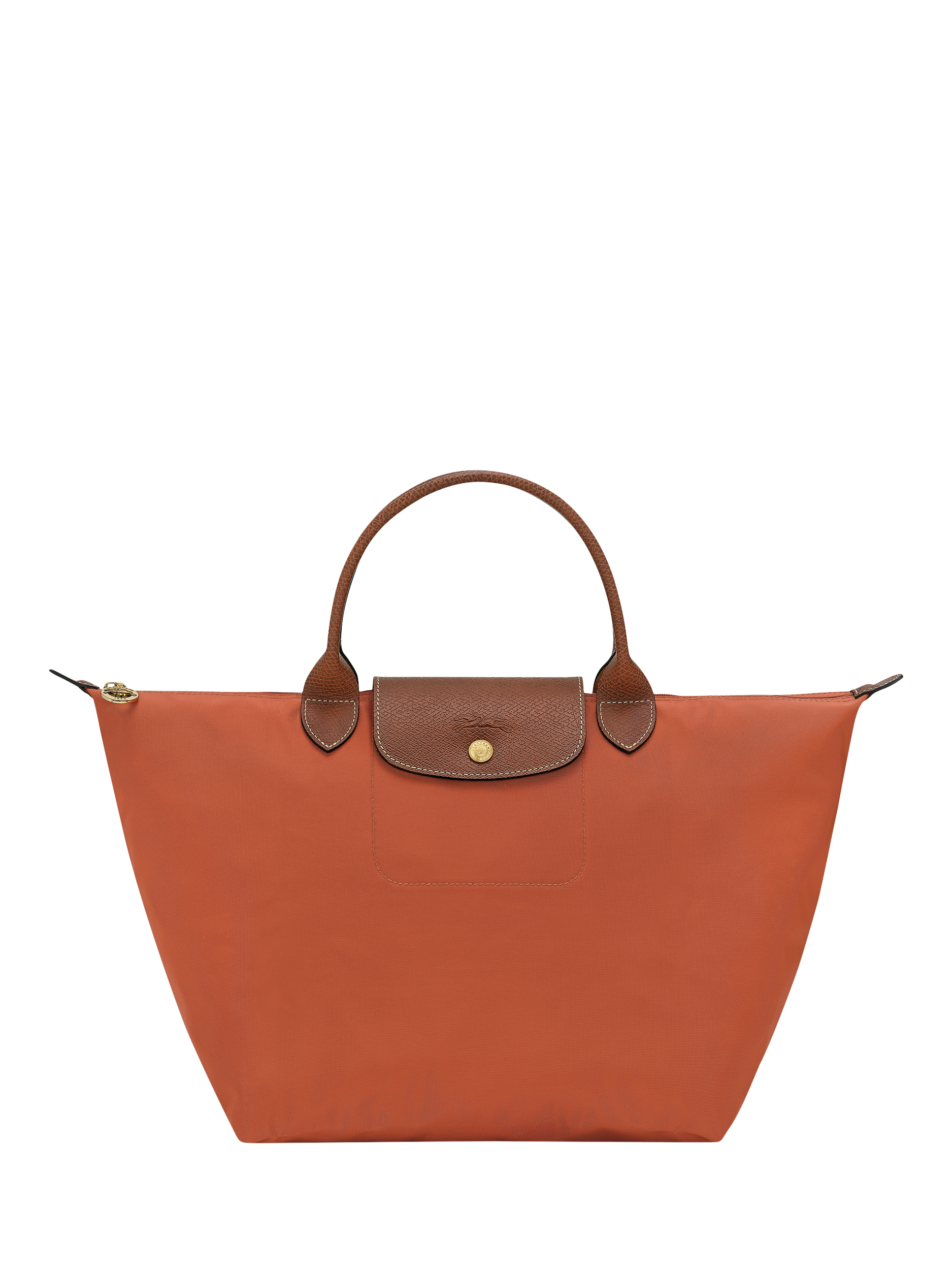 Product image 1 of 7, which shows Longchamp Le Pliage Original Medium Top Handle Bag, Brick
