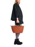 Longchamp Le Pliage Original Medium Top Handle Bag, Brick