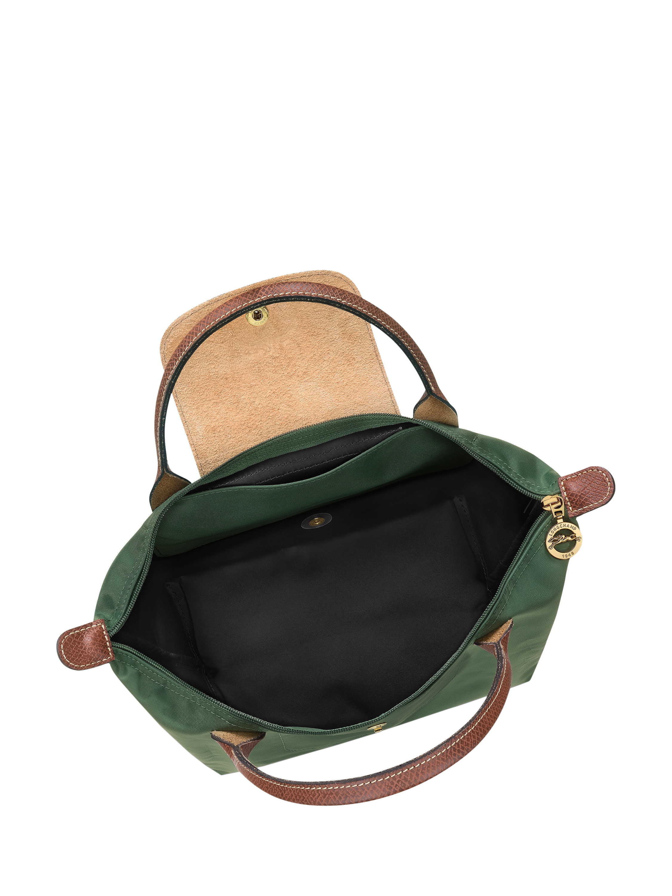 Product image 5 of 7, which shows Longchamp Le Pliage Original Small Top Handle Bag, British Green