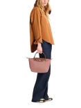 Longchamp Le Pliage Original Small Top Handle Bag, Pink Tea