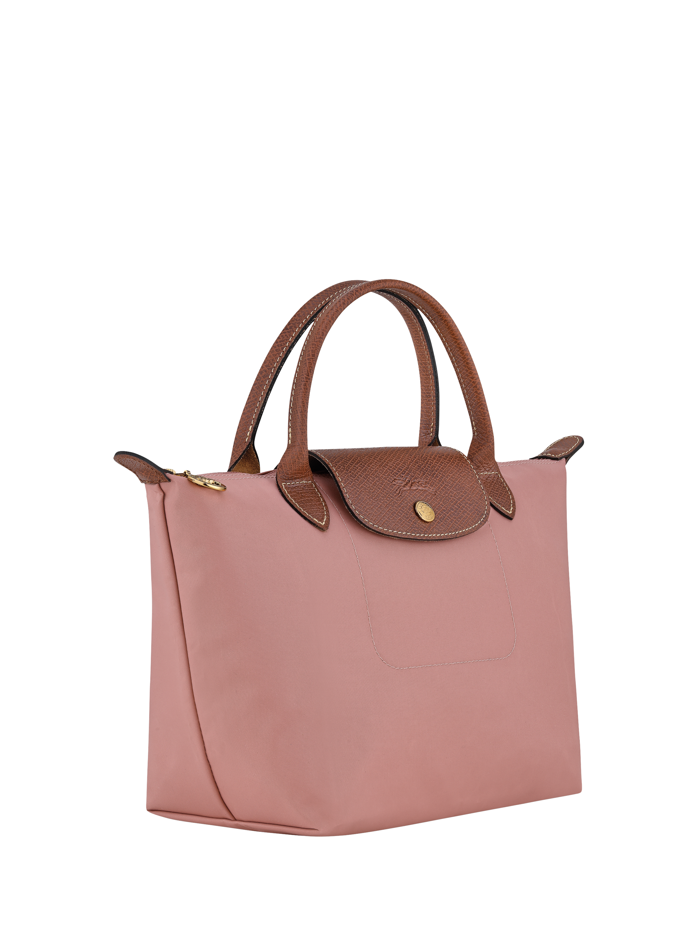 Product image 4 of 7, which shows Longchamp Le Pliage Original Small Top Handle Bag, Pink Tea