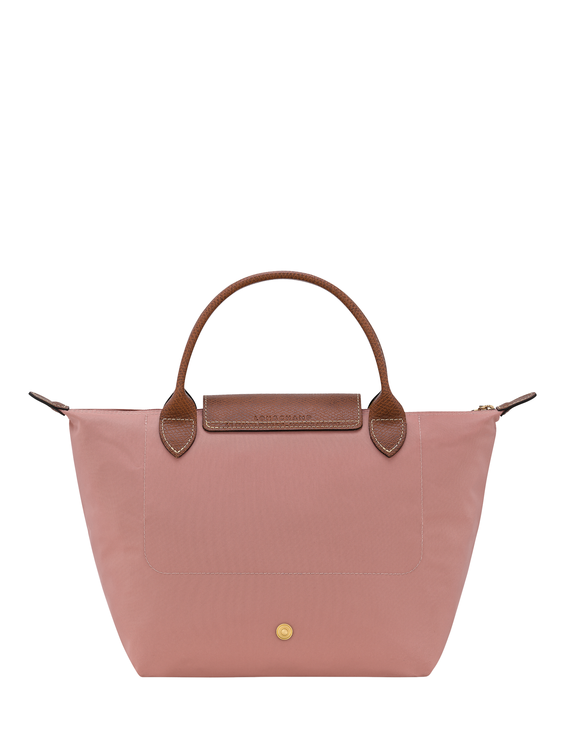 Product image 5 of 7, which shows Longchamp Le Pliage Original Small Top Handle Bag, Pink Tea