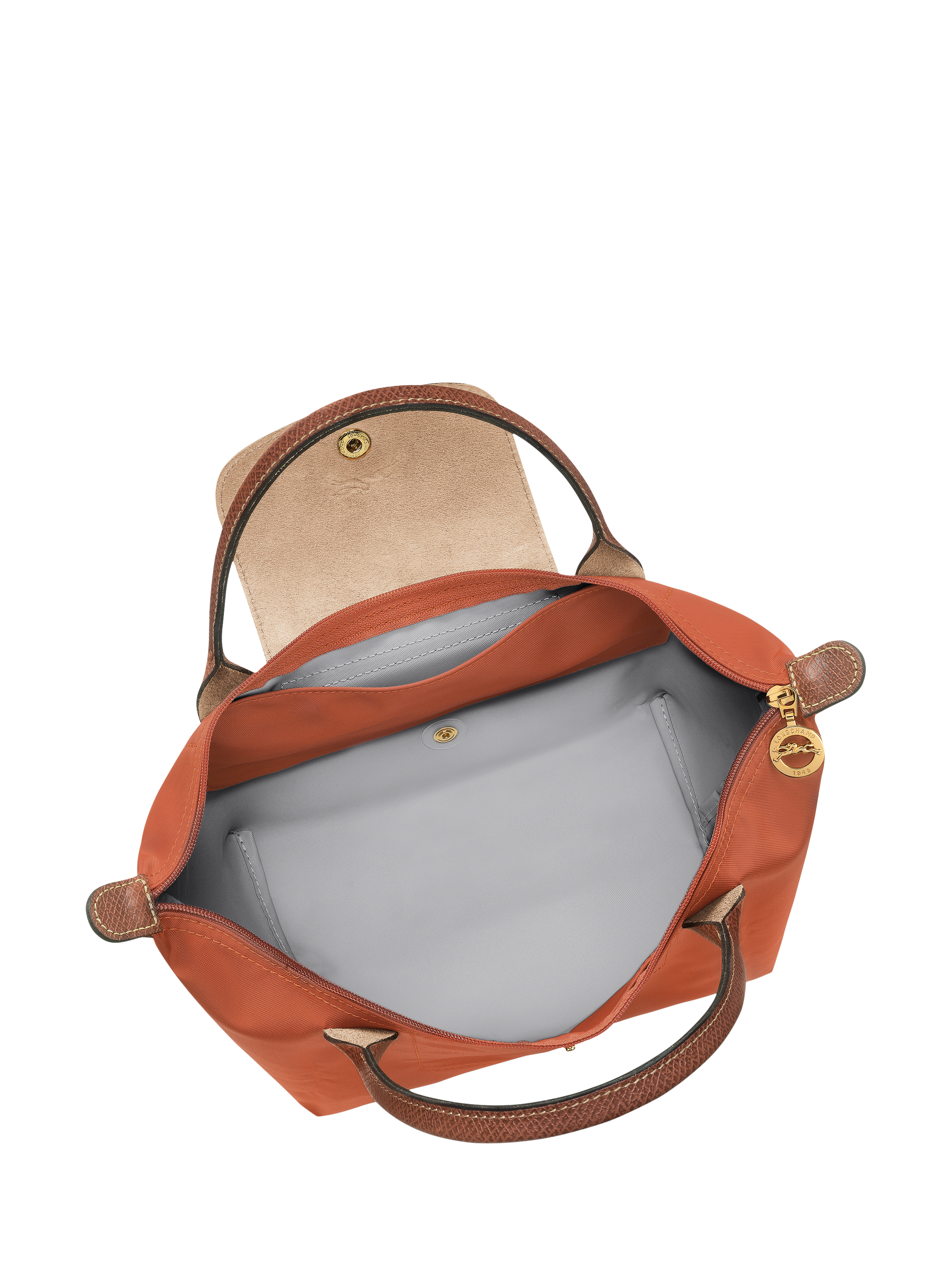 Product image 2 of 3, which shows Longchamp Le Pliage Original Small Top Handle Bag, Brick