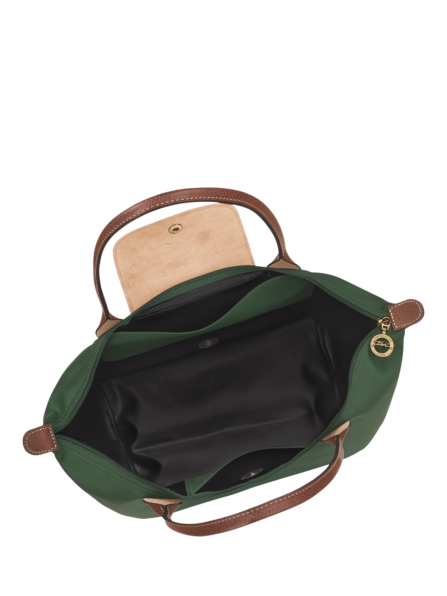 Product image 7 of 7, which shows Longchamp Le Pliage Original Medium Shoulder Bag, British Green