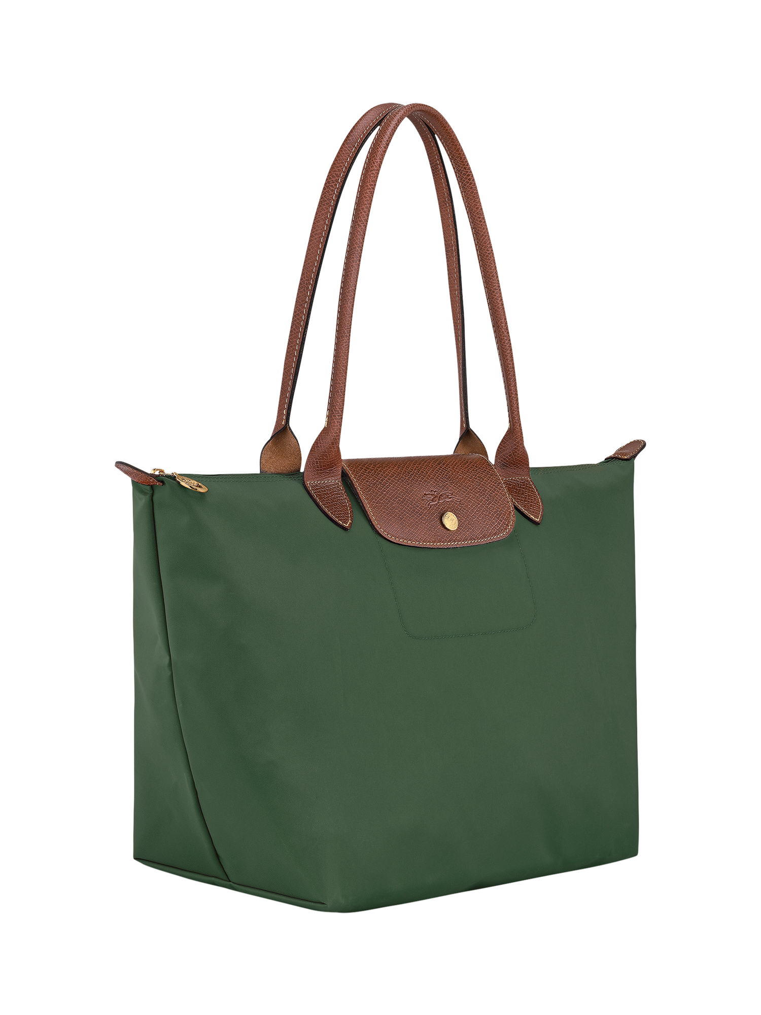 Product image 3 of 7, which shows Longchamp Le Pliage Original Large Shoulder Bag, British Green