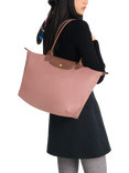 Longchamp Le Pliage Original Large Shoulder Bag, Pink Tea