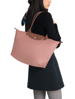 Longchamp Le Pliage Original Large Shoulder Bag - view 2, Pink Tea
