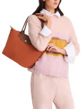 Longchamp Le Pliage Original Medium Shoulder Bag, Brick