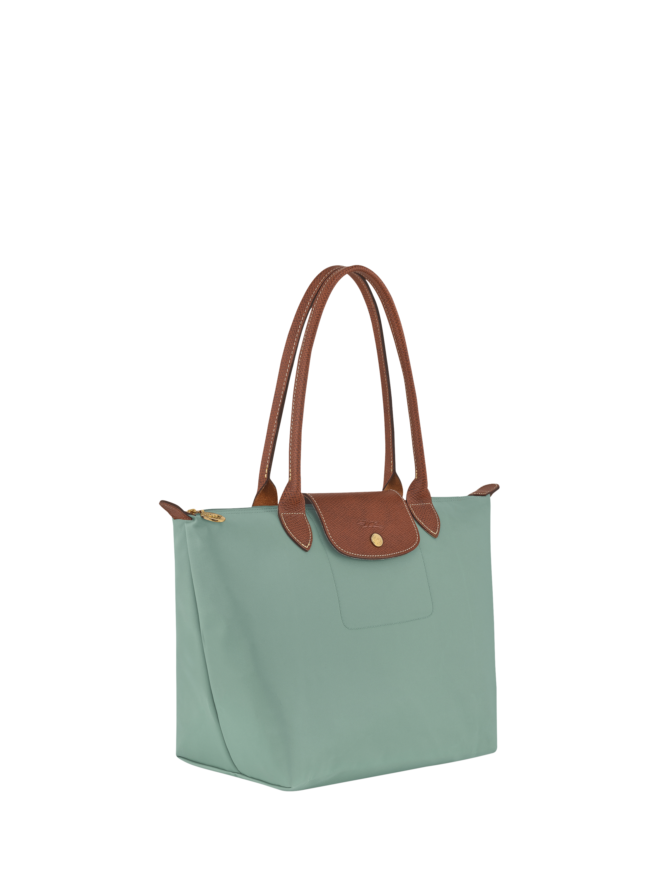 Product image 3 of 5, which shows Longchamp Le Pliage Original Medium Shoulder Bag, Celadon
