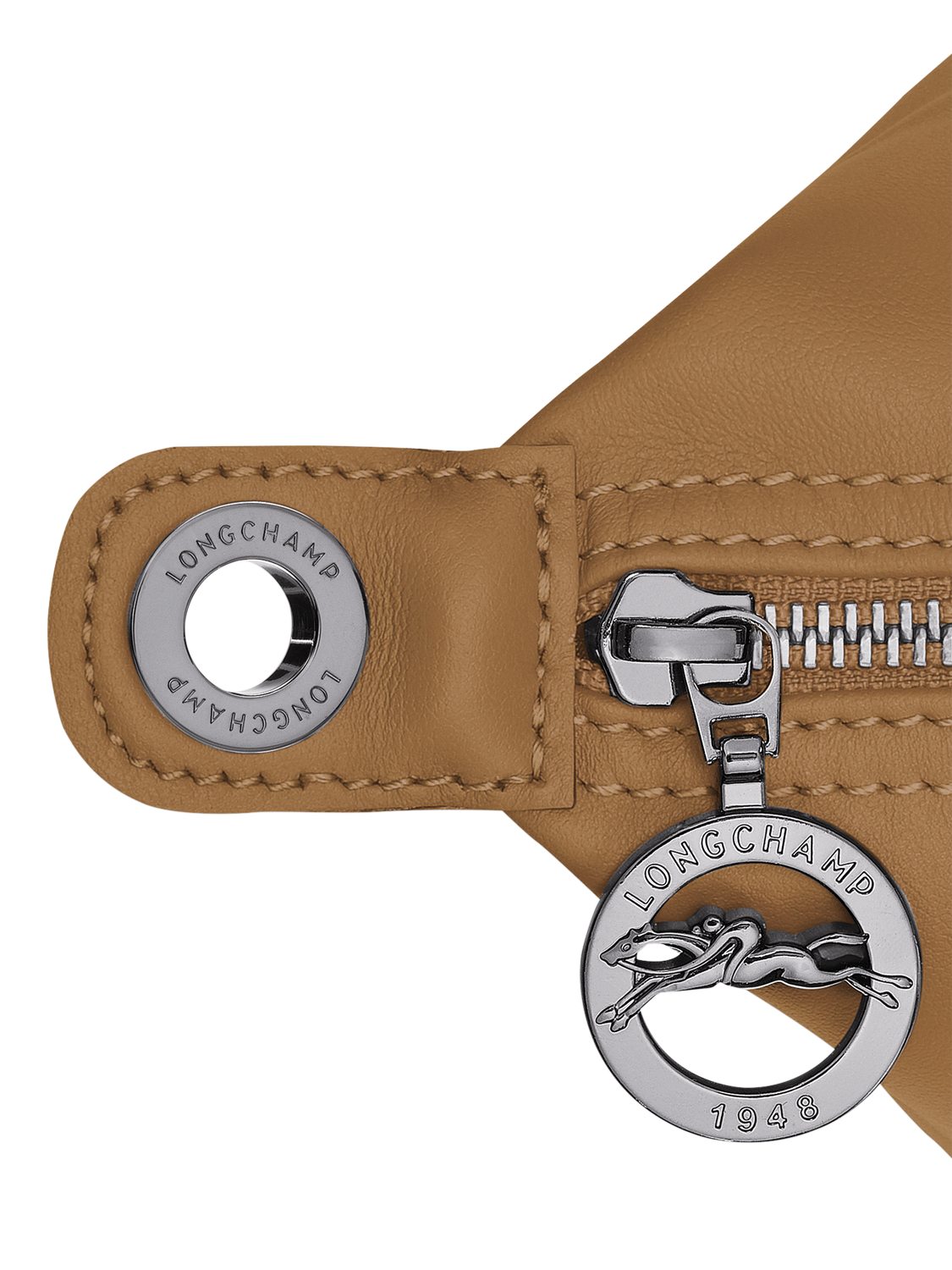 Product image 5 of 5, which shows Longchamp Le Pliage Xtra Small Leather Top Handle Bag, Tobacco