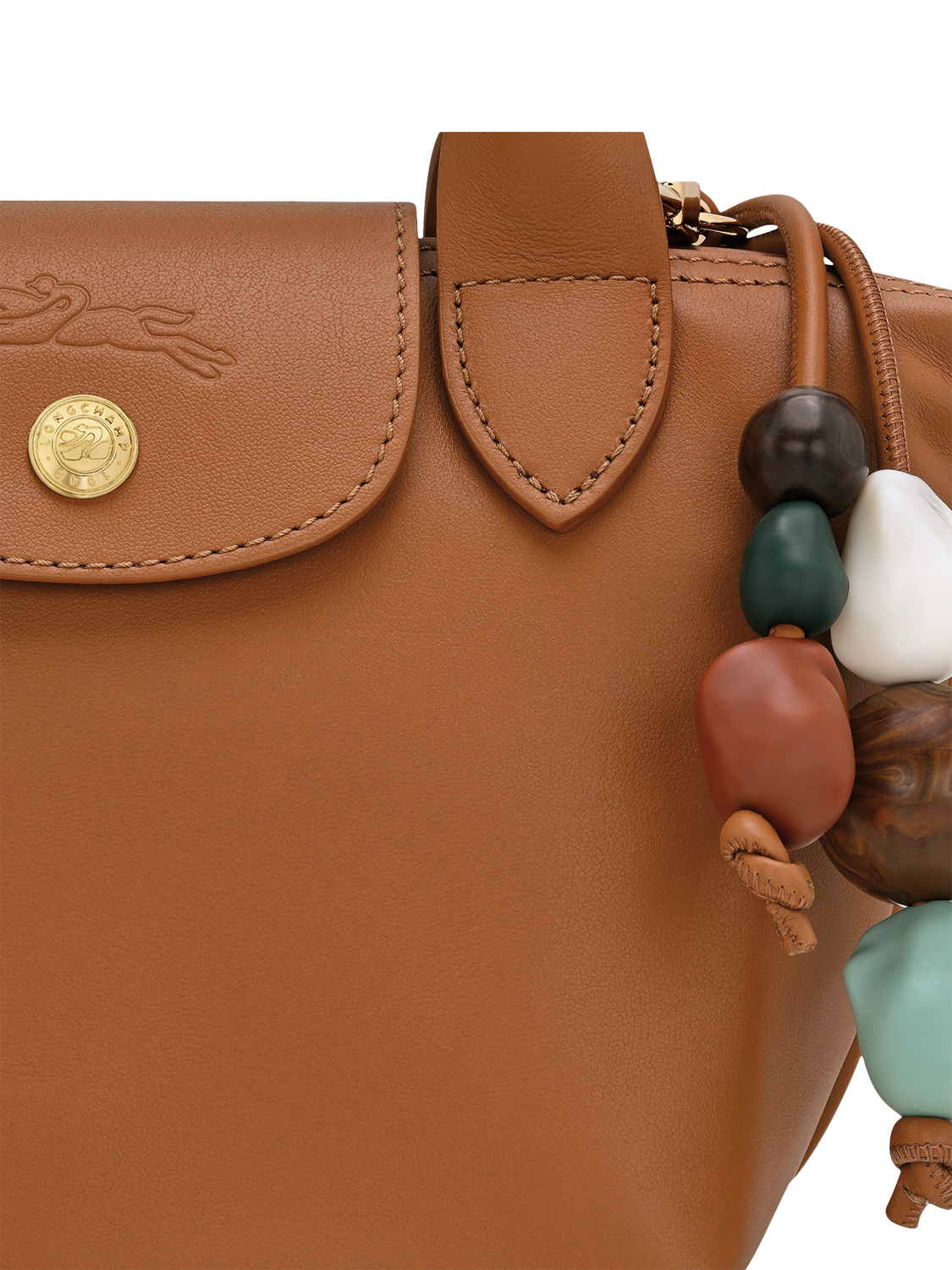 Product image 3 of 3, which shows Longchamp Le Pliage Xtra XS Leather Crossbody Bag, Cashew