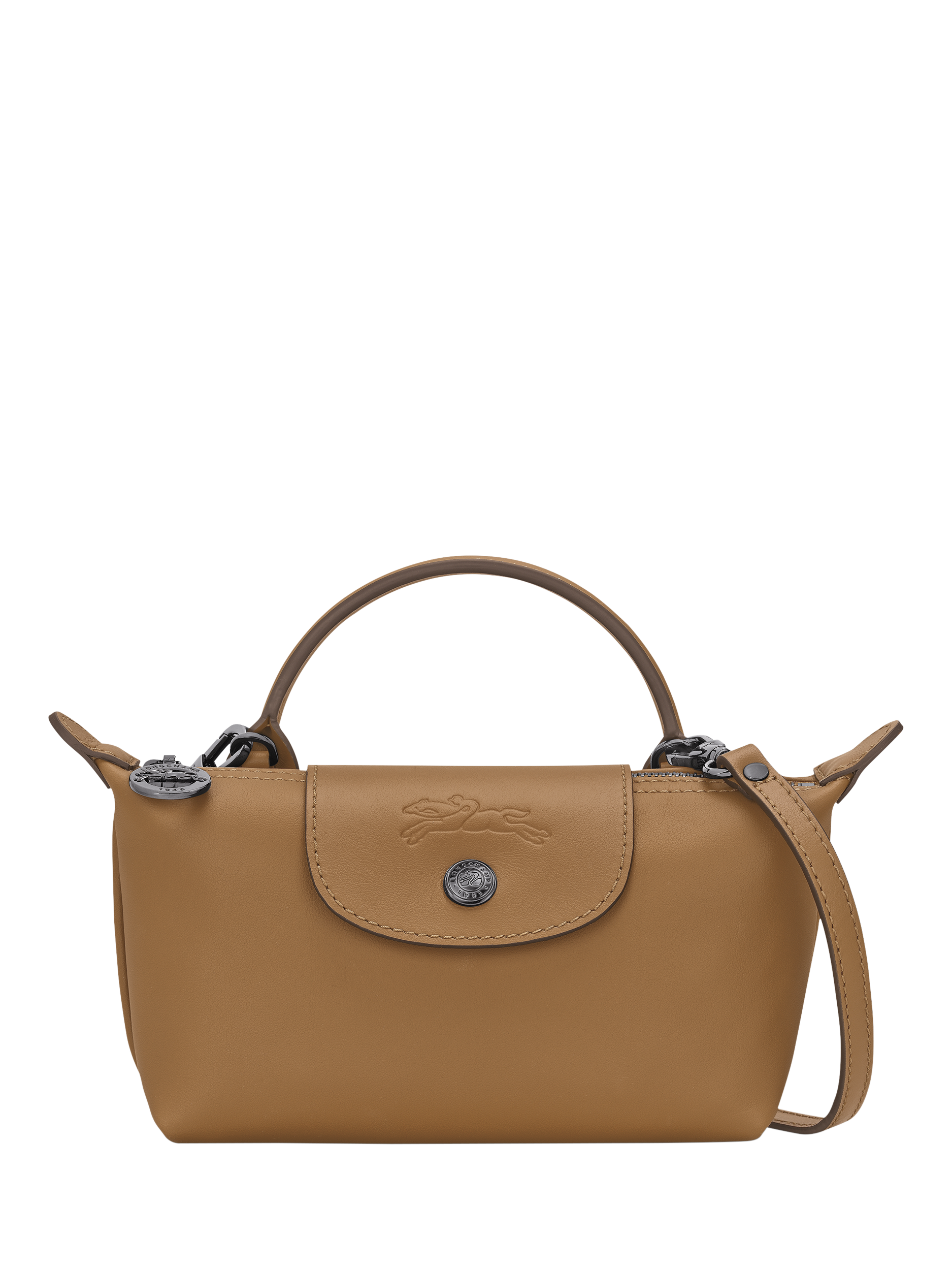 Product image 1 of 5, which shows Longchamp Le Pliage Xtra XS Pouch, Tobacco