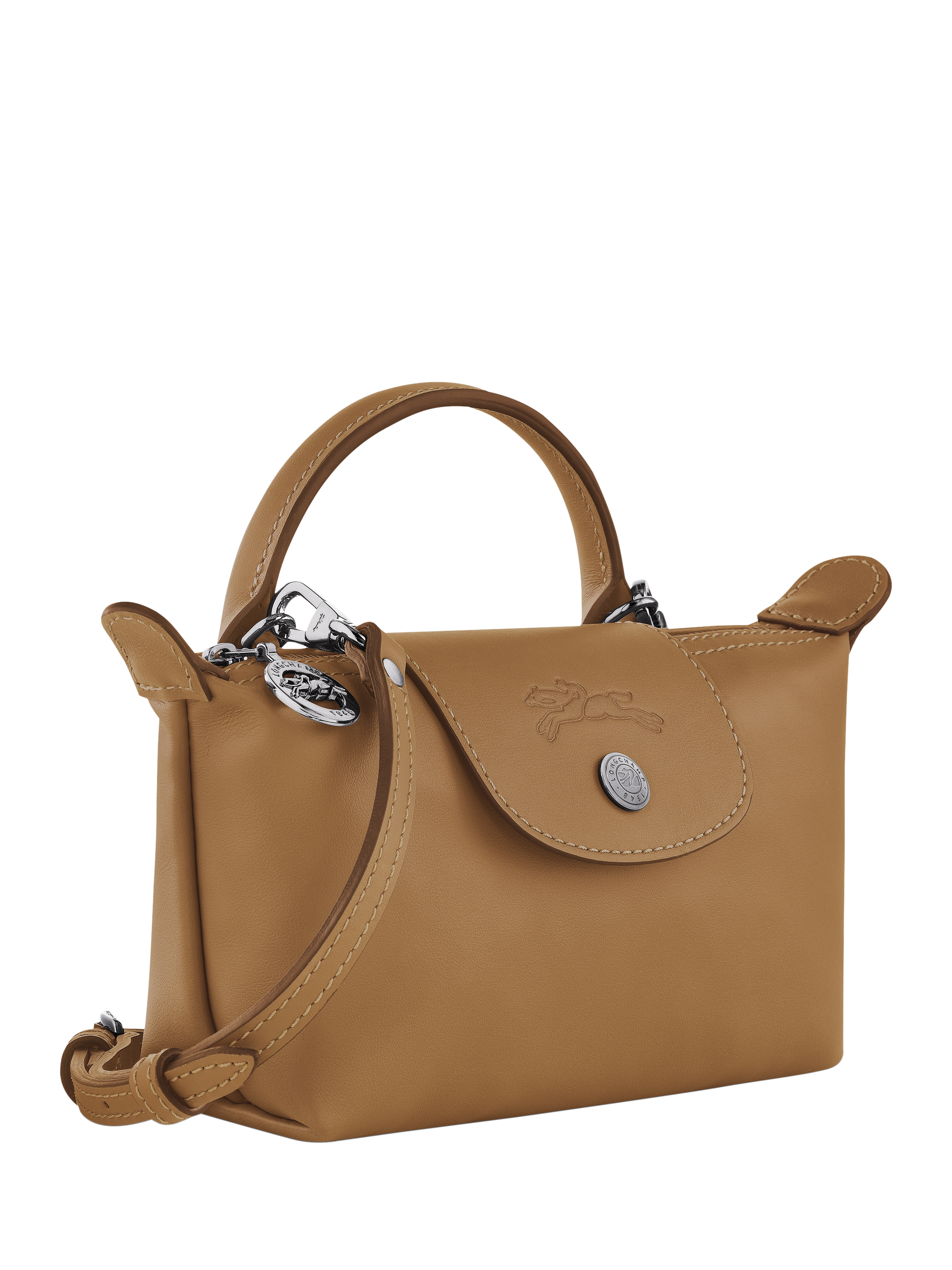 Product image 2 of 5, which shows Longchamp Le Pliage Xtra XS Pouch, Tobacco
