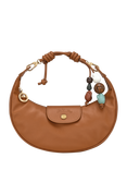 Longchamp Pliage Xtra Moon Leather Shoulder Bag, Cashew