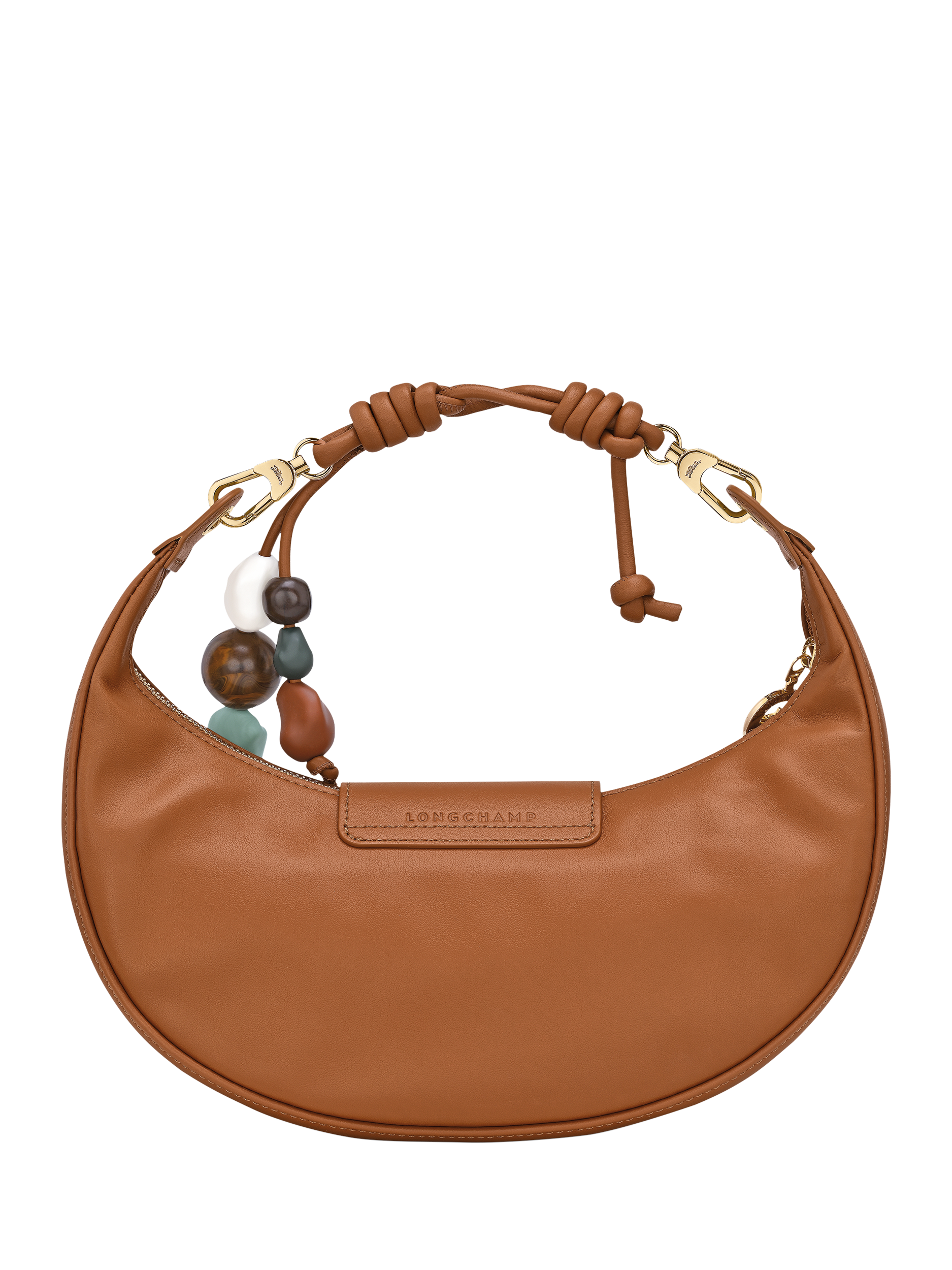 Product image 4 of 5, which shows Longchamp Pliage Xtra Moon Leather Shoulder Bag, Cashew