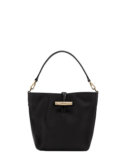 Longchamp Roseau Leather XS Bucket Bag, Black