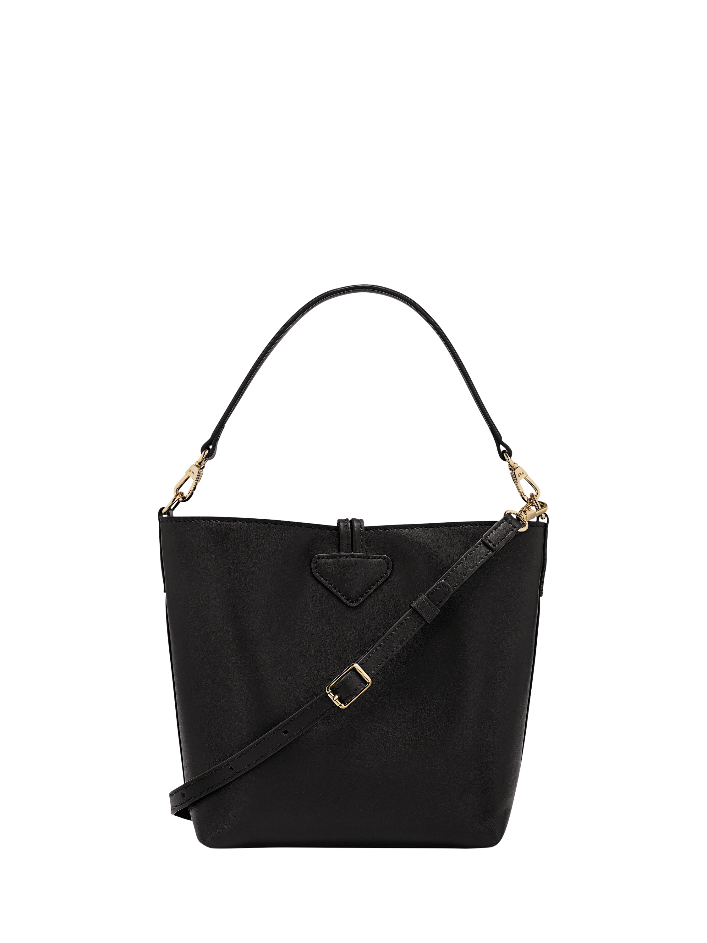 Product image 4 of 5, which shows Longchamp Roseau Leather XS Bucket Bag, Black