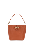 Longchamp Roseau Leather XS Bucket Bag, Brown