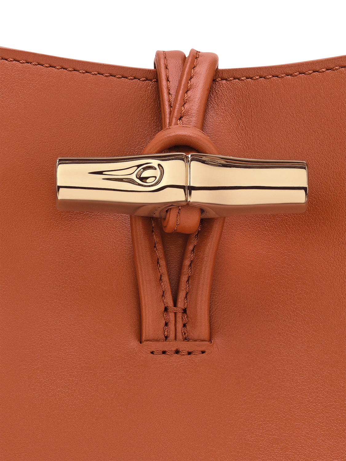 Product image 2 of 2, which shows Longchamp Roseau Leather XS Bucket Bag, Brown