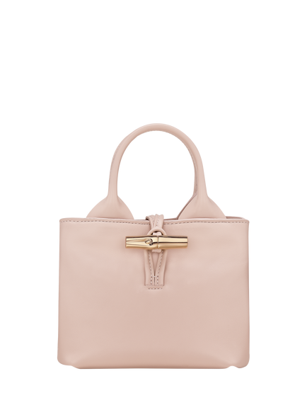 Longchamp Le Roseau XS Leather Handbag, Petal Pink