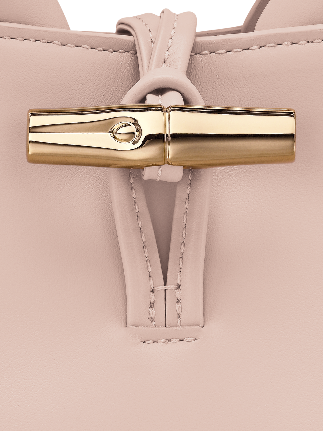 Product image 4 of 4, which shows Longchamp Roseau Leather XS Handbag, Petal Pink