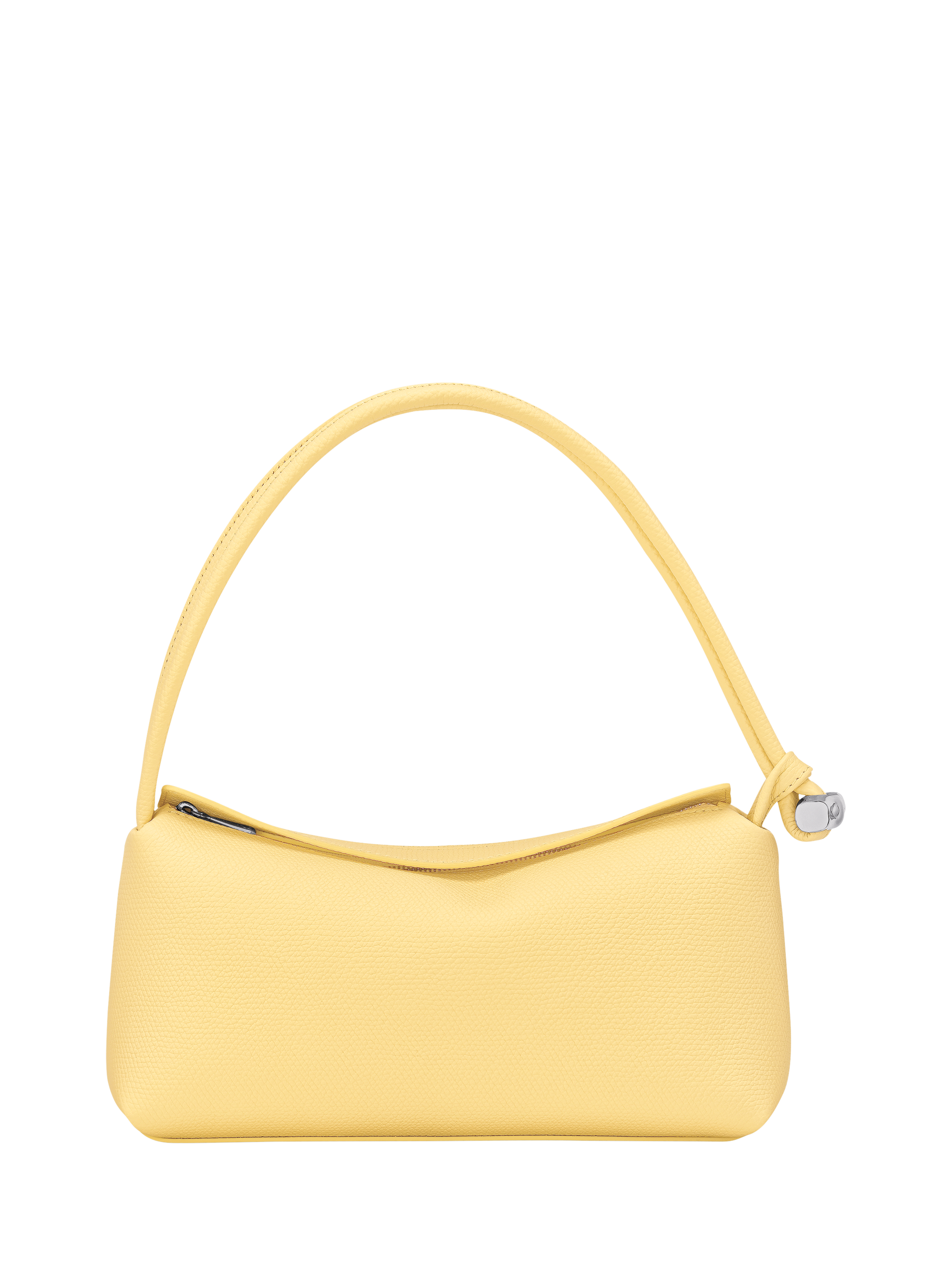 Product image 1 of 5, which shows Longchamp Le Roseau Leather Shoulder Bag, Yellow Lemon