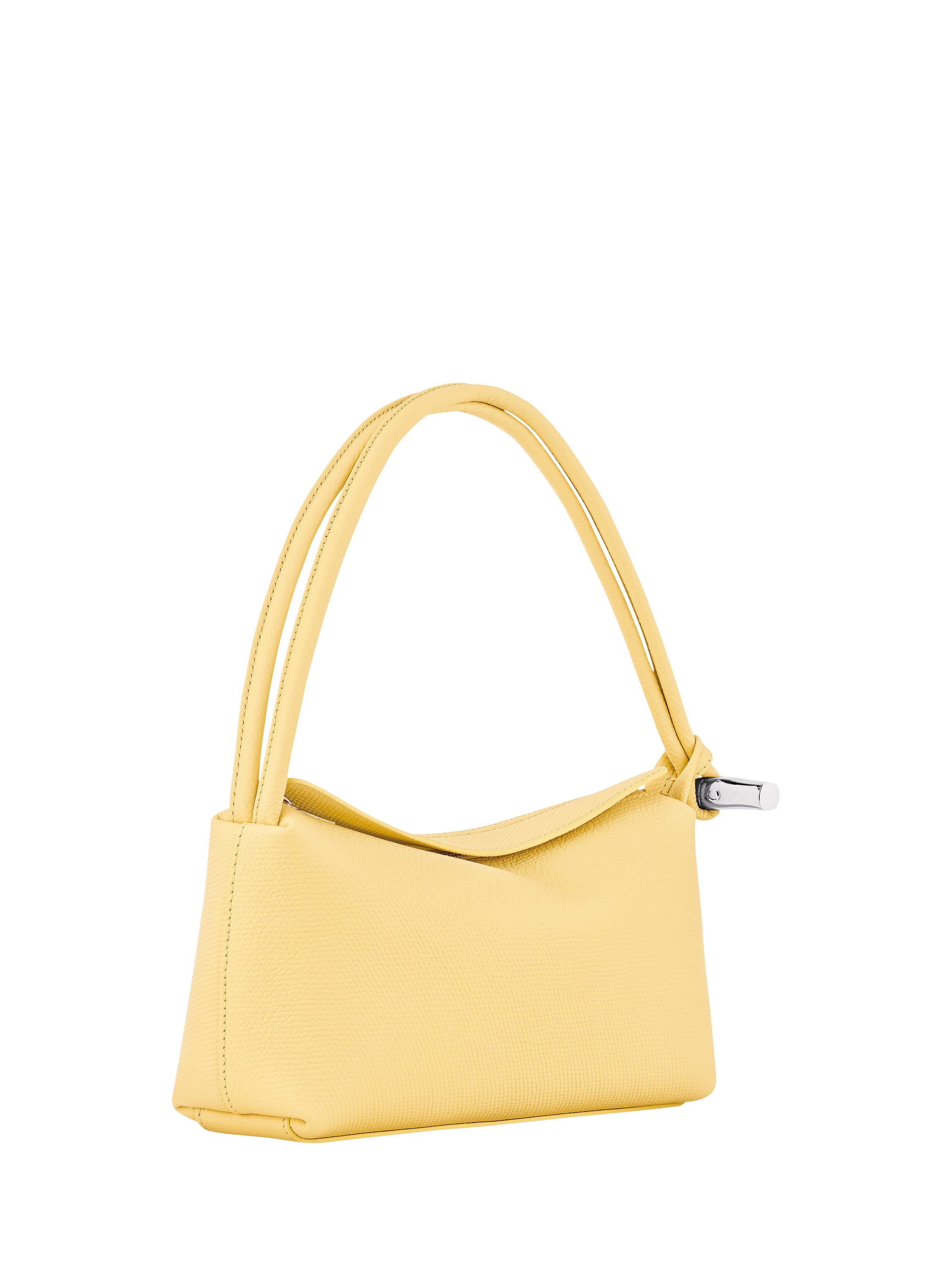 Product image 3 of 5, which shows Longchamp Le Roseau Leather Shoulder Bag, Yellow Lemon