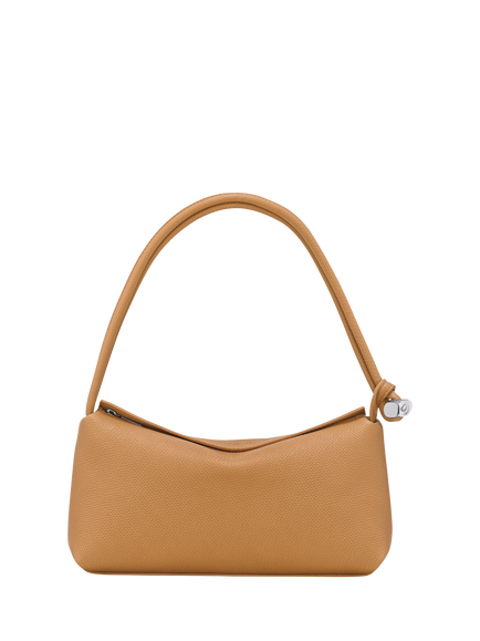Longchamp Le Roseau Leather Shoulder Bag, Walnut