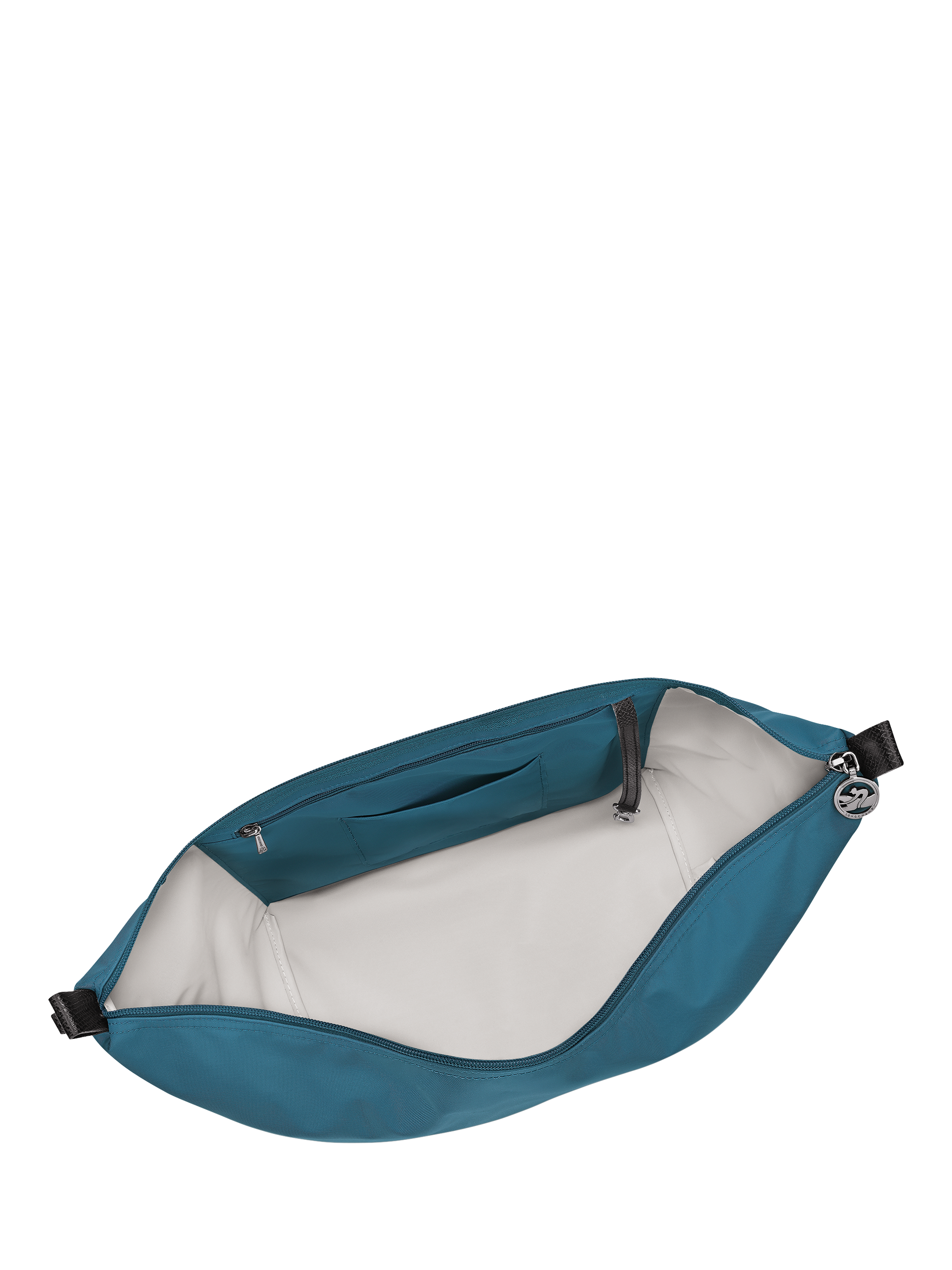 Product image 5 of 6, which shows Longchamp Canvas Large Slouchy Hobo Bag, Blue Peacock