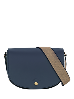 Longchamp Épure Leather Medium Crossbody Bag, Blue Navy