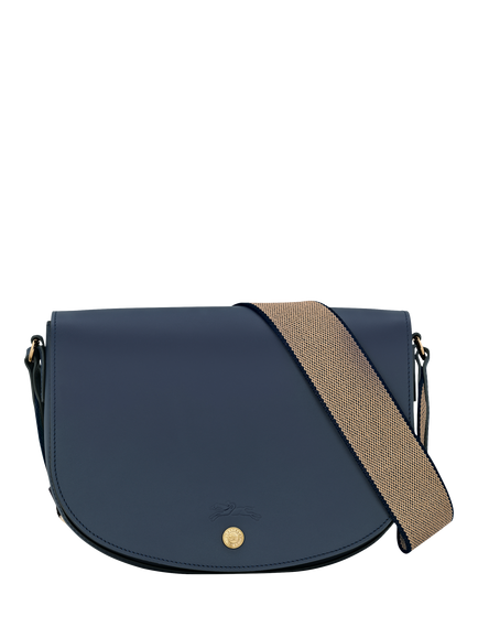 Longchamp Épure Leather Medium Crossbody Bag, Blue Navy