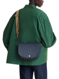 Longchamp Épure Leather Medium Crossbody Bag, Blue Navy
