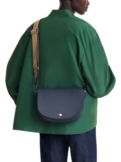 Longchamp Épure Leather Medium Crossbody Bag - view 2, Blue Navy