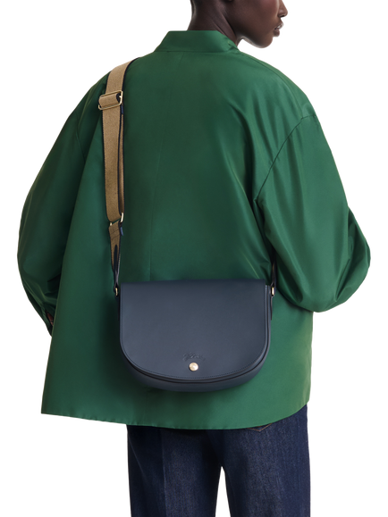 Longchamp Épure Leather Medium Crossbody Bag - view 2, Blue Navy