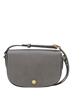 Longchamp Épure Leather Cross Body Bag, Grey Light