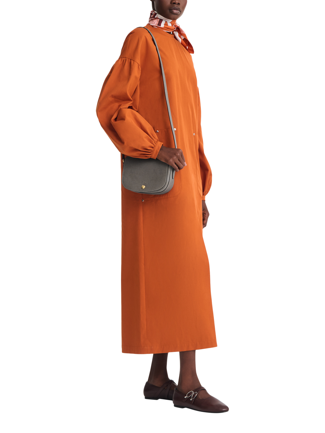 Product image 2 of 6, which shows Longchamp Épure Leather Crossbody Bag, Grey Light