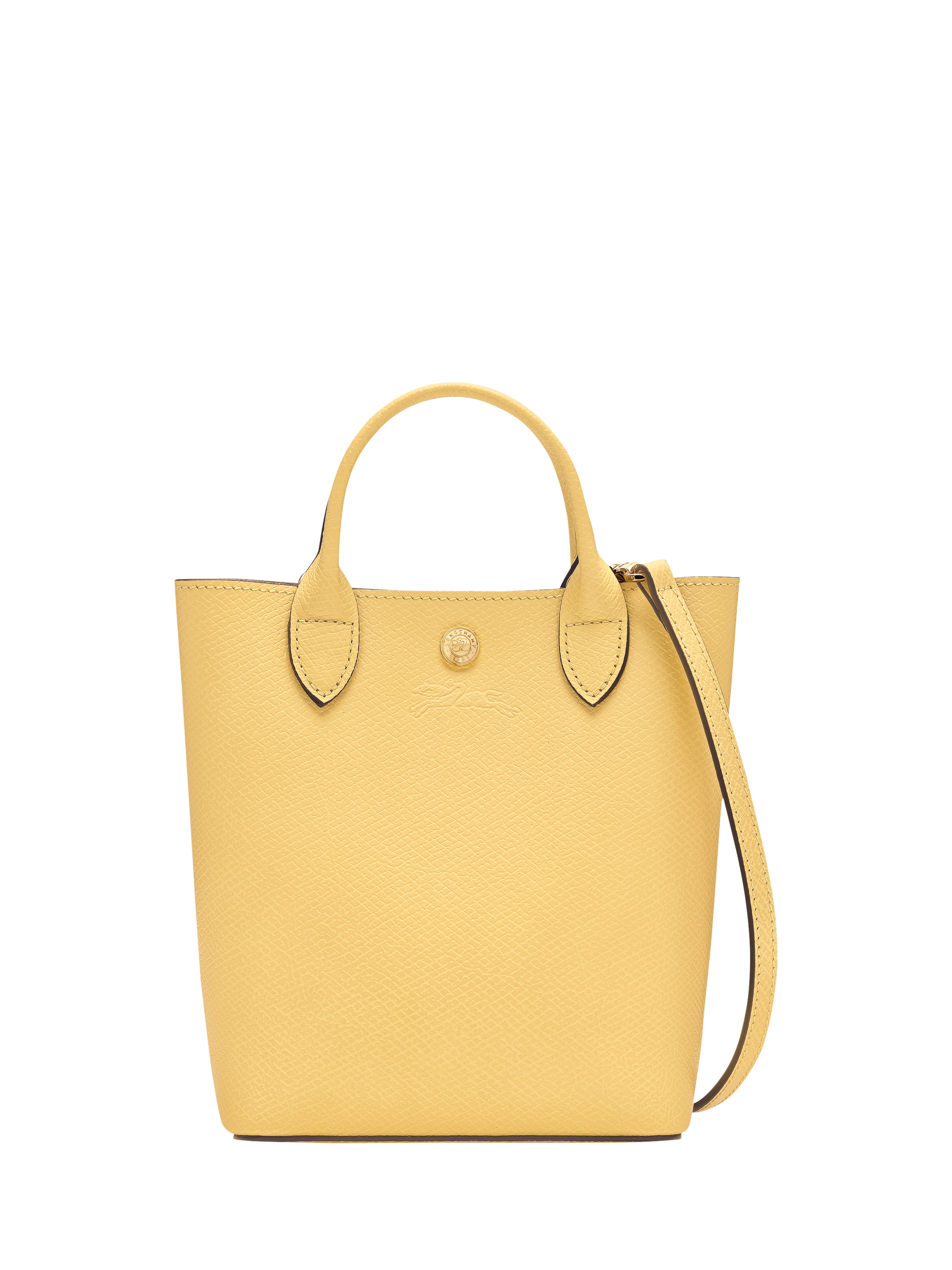 Product image 1 of 6, which shows Longchamp Épure XS Leather Tote Bag, Lemon Yellow