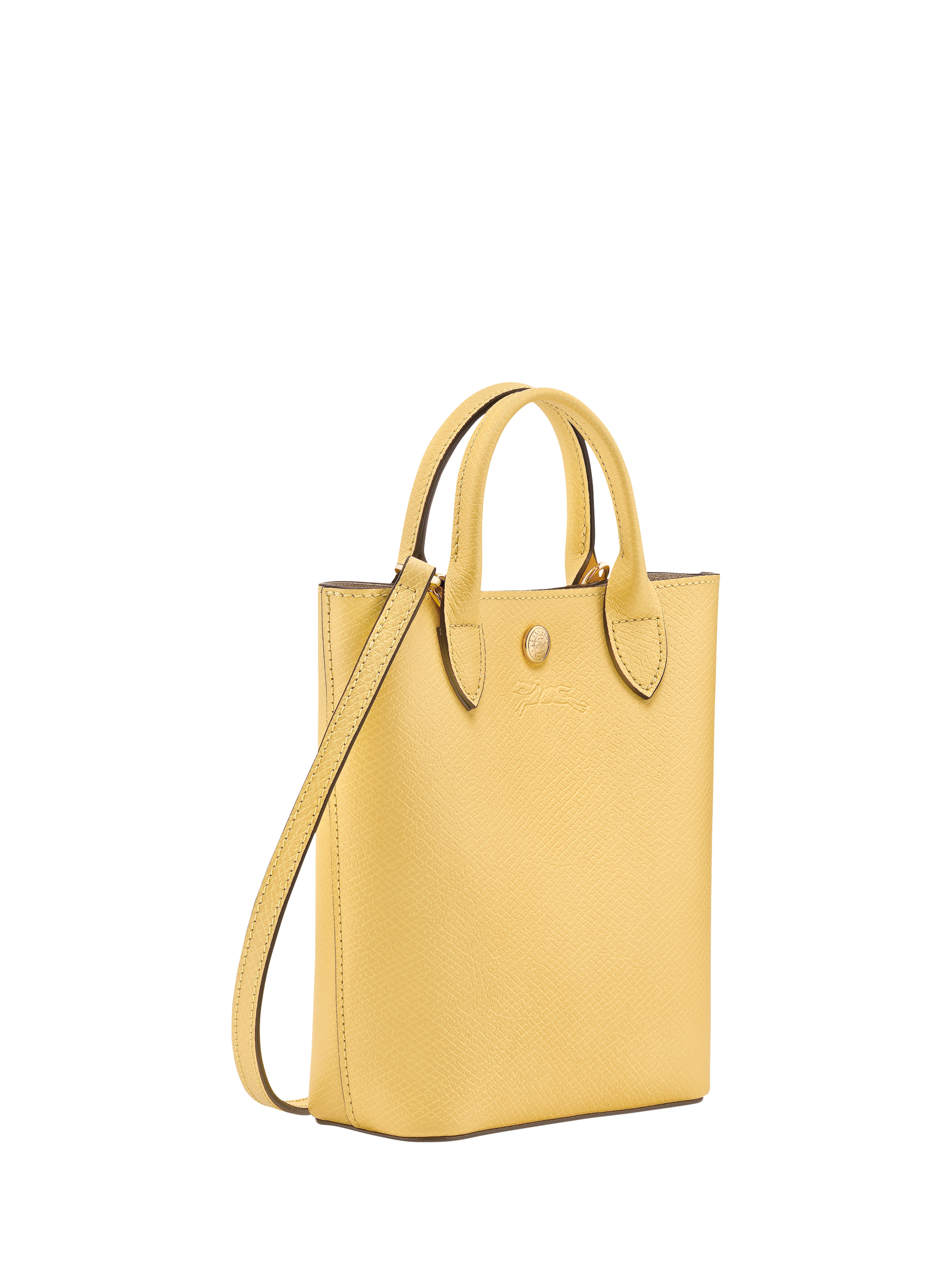 Product image 3 of 6, which shows Longchamp Épure XS Leather Tote Bag, Lemon Yellow