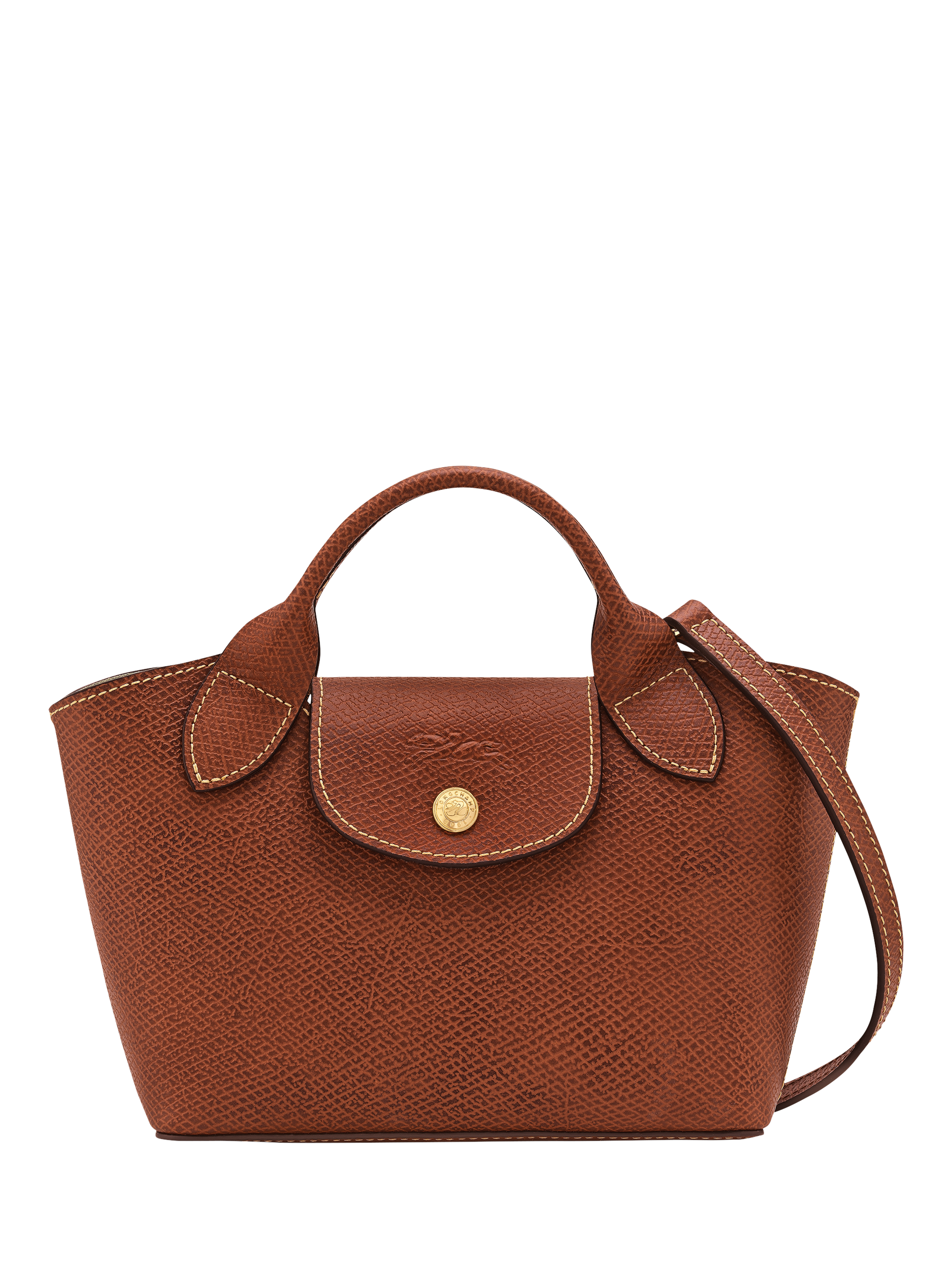 Product image 1 of 3, which shows Longchamp Épure Extra Small Leather Tote Bag, Brown