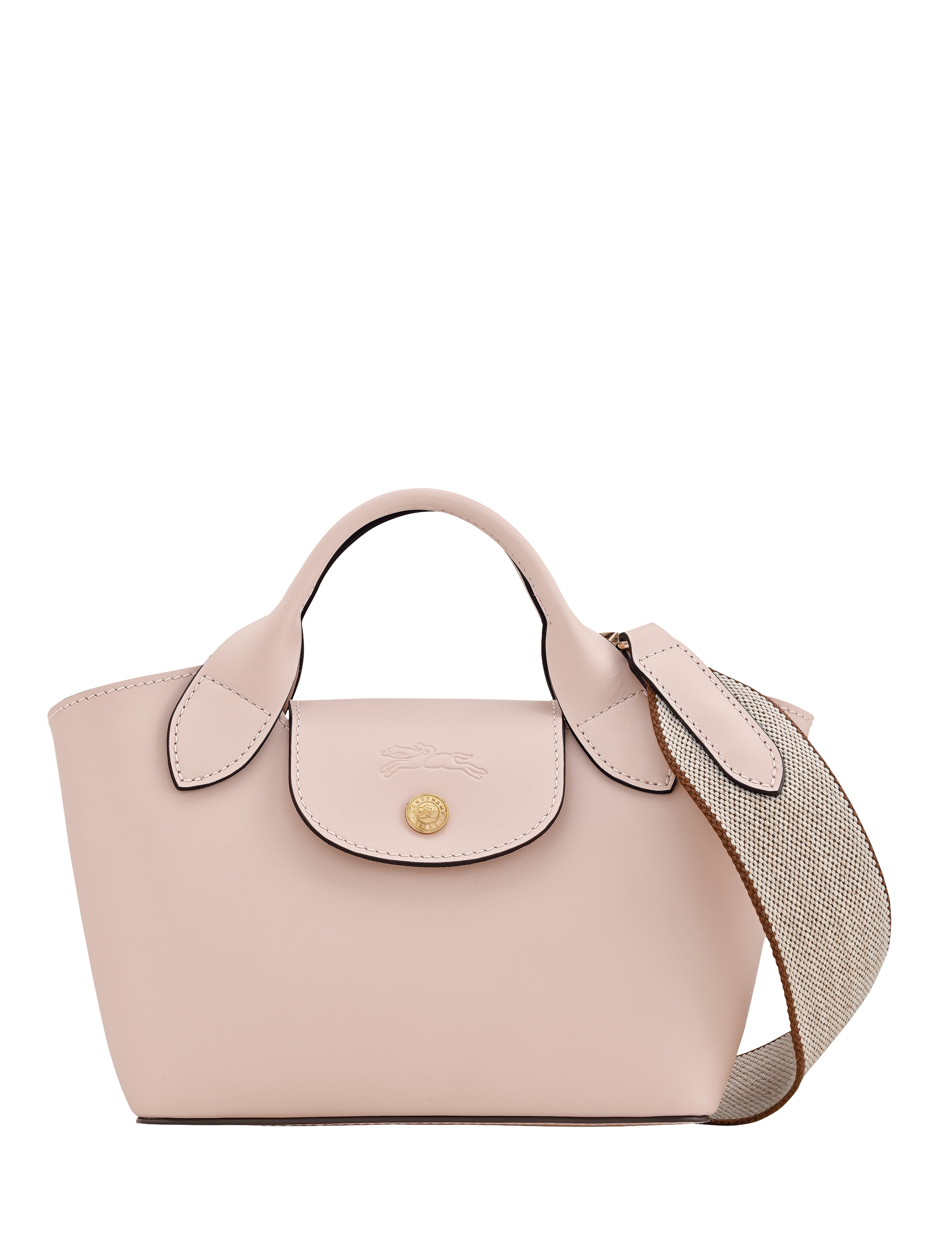 Product image 1 of 6, which shows Longchamp Épure Leather Extra Small Tote Bag, Petal Pink