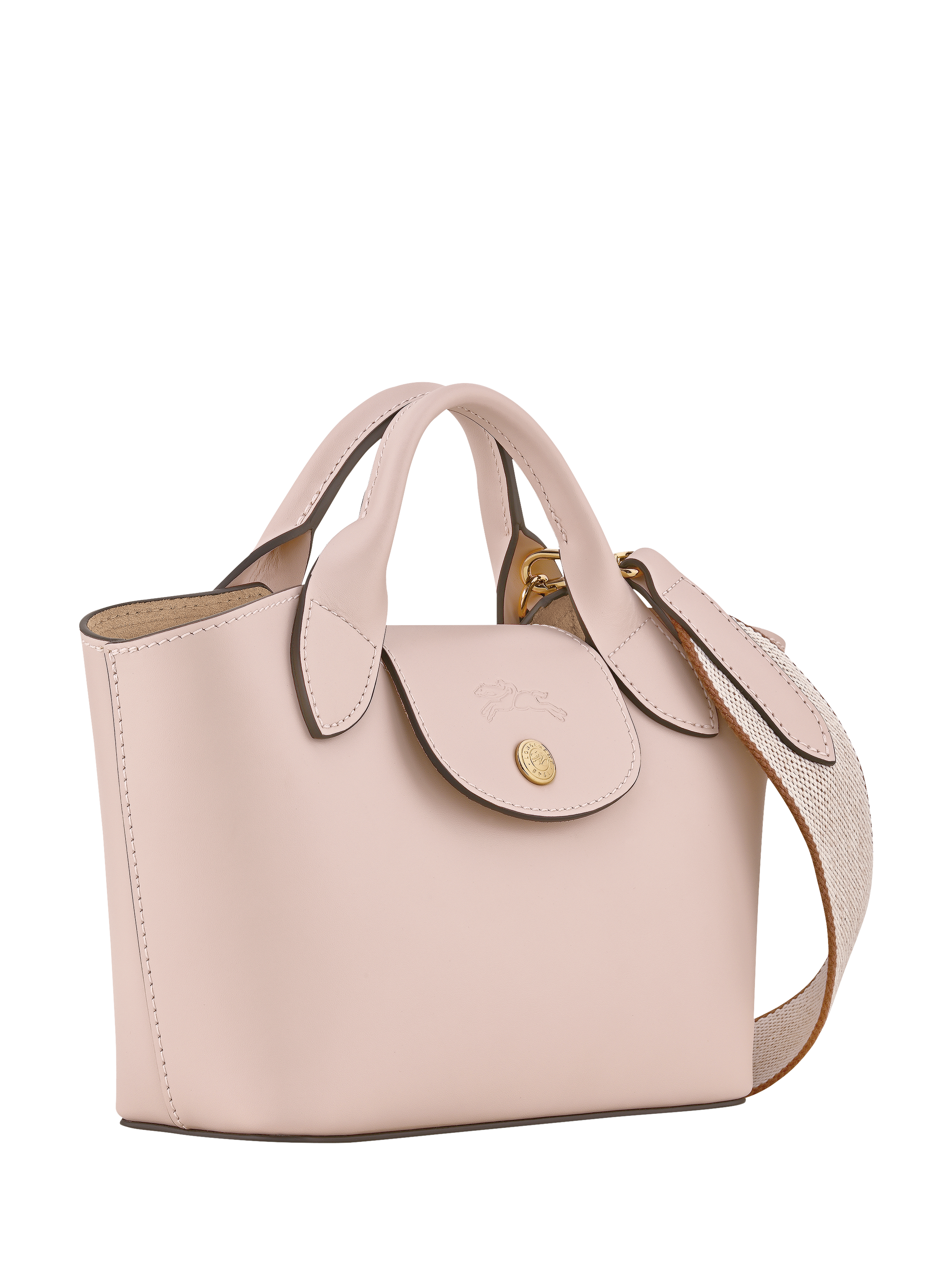Product image 4 of 6, which shows Longchamp Épure Leather Extra Small Tote Bag, Petal Pink