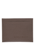 Longchamp Le Foulonné Leather Card Holder, Taupe