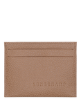Longchamp Le Foulonné Leather Card Holder, Biscuit