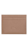 Longchamp Le Foulonné Leather Card Holder, Biscuit