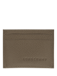 Longchamp Le Foulonné Leather Card Holder, Caper