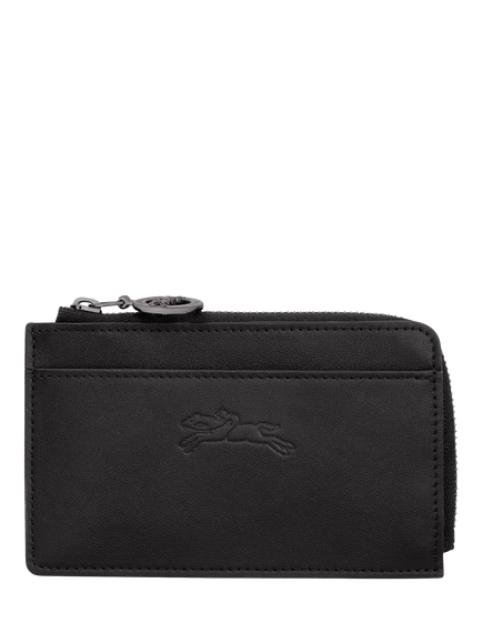 Longchamp Le Pliage Xtra Leather Card Holder, Black